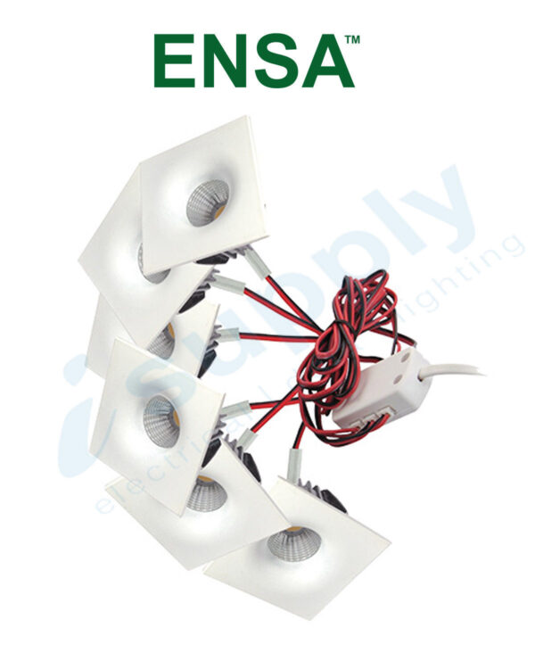 ENSA 6 Square 3W LED Dimmable Cabinet Lights (3000K) LDL-BA3-FW2 - Image 3