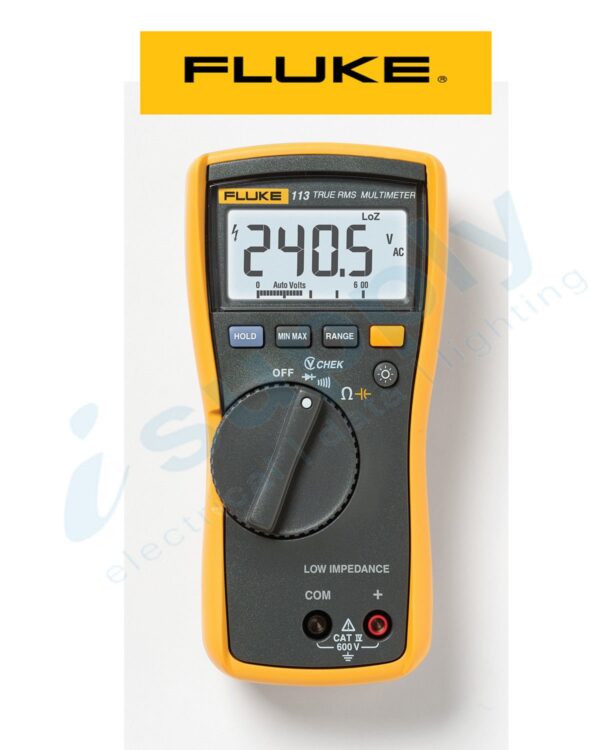 Fluke MULTIMETER UTILITY 600V TRMS BACKLIGHT FLU113