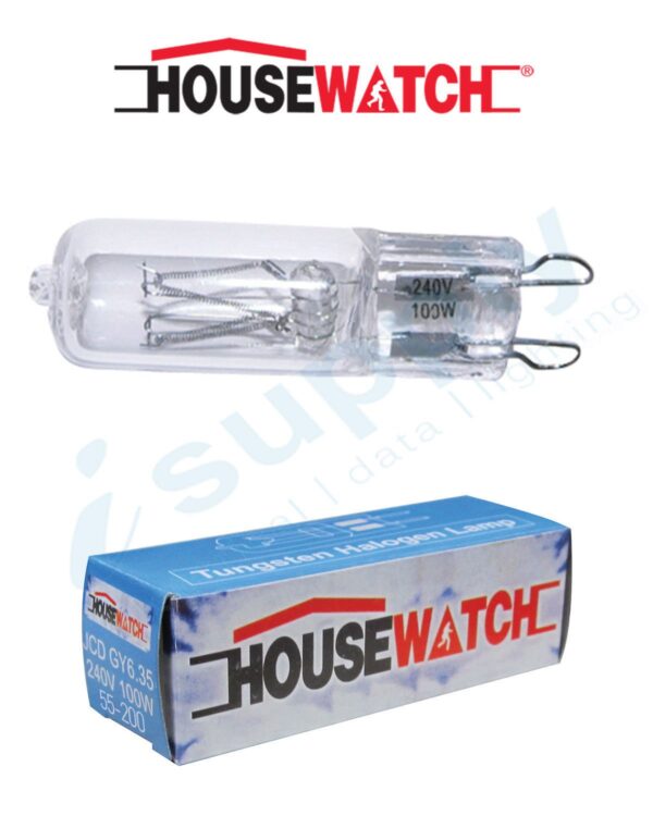 HOUSEWATCH TUNGSTEN HALOGEN LAMP G9 100W, 1300 LM, 2800K 55-200