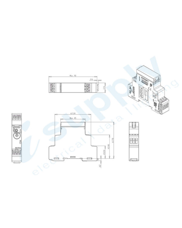 PULSET 12 Minute Analog Din Rail Mounted 1 Pole Timer Count Down Unit - Image 4
