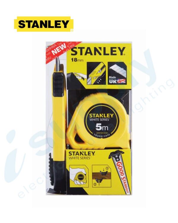 Stanley Stanley 5m Tape Measure 18mm Snap Off Blade Knife ComboPack STHT74253-8 - Image 3