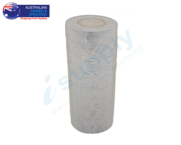 Home Electrical Insulation PVC Tape WHITE 19mm x 20M Single or Bulk Pack - Image 5