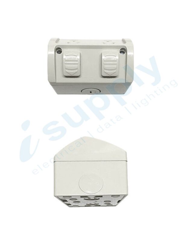 Tradesave Weatherproof Double GPO Power Point 10amp TSWPGPO2 - Image 2