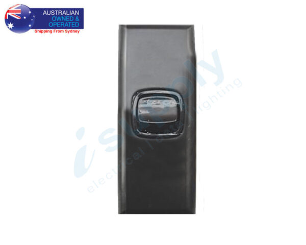 TRANSCO Black Light Switch 1 Gang Architrave Double Pole 240 Volt 10 Amp