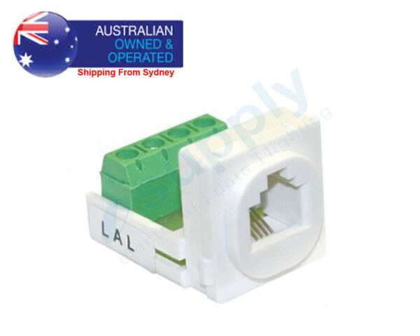 CLIPSAL Compatible Outlet Mech Insert Telephone Mechanism RJ11