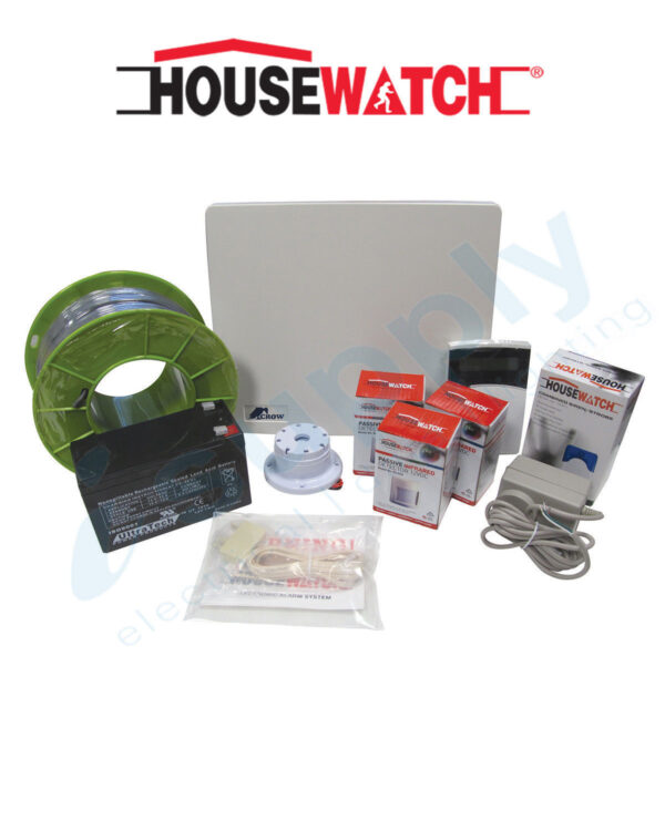 HOUSEWATCH ALARM KIT WITH DIALLER, 8 ZONE, 3 SENSORS APARTMENT KIT 20-830