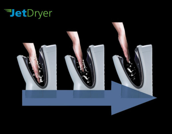 Jet Dryer Executive Commercial Bathroom Jet Hand Dryer In Silver JDEXEC2-S - Image 4