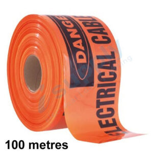 UNDERGROUND WARNING TAPE – SAFETY – ORANGE 150 metres