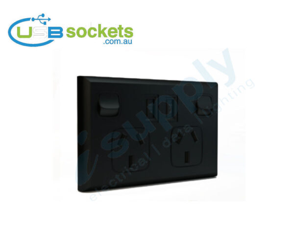 USB Double Power Point Plug Socket Switch Wall Power Australian - Image 4