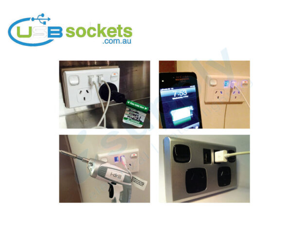 USB Double Power Point Plug Socket Switch Wall Power Australian - Image 10