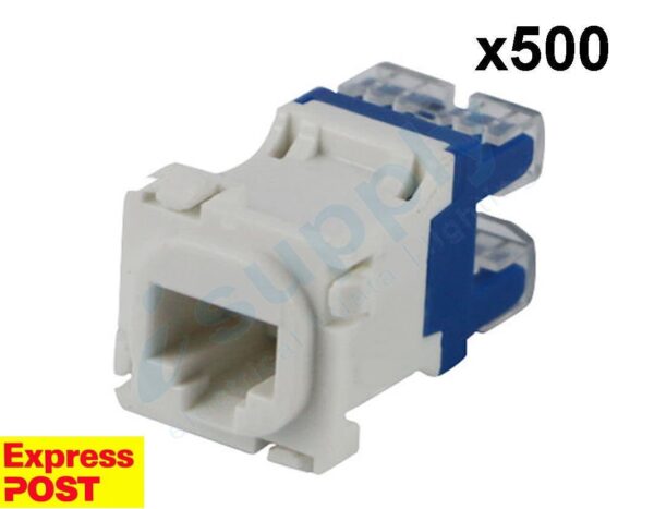 500 x CLIPSAL COMPATIBLE CAT6 RJ45 Data Inserts Jacks Mech EXPRESS POST