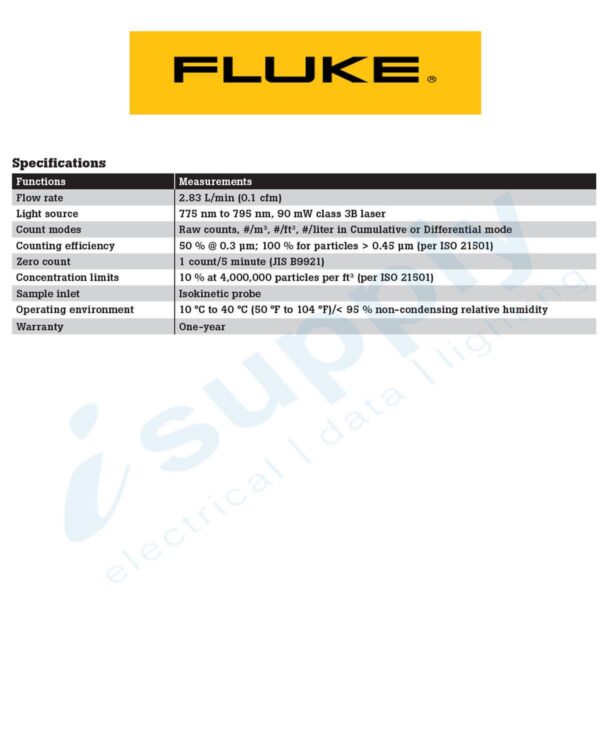 Fluke AIRBORNE PARTICLE COUNTER FLU985 - Image 3