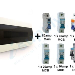 COMPLETE 18 Pole Distribution Board Switchboard Safety RCD Main MCB Way 18p MCB