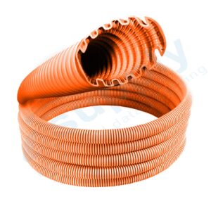 Corrugated Conduit 25mm x 20mtr Roll Orange Heavy Duty