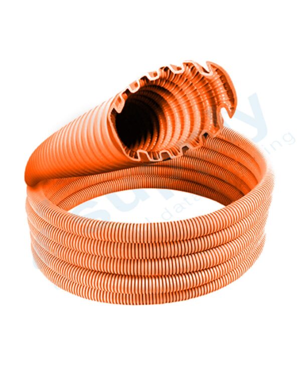 Corrugated Conduit 25mm x 20mtr Roll Orange Heavy Duty