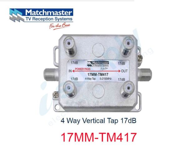 MATCHMASTER 4 Way Vertical Tap 17dB 17MM-TM417