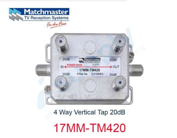 MATCHMASTER 4 Way Vertical Tap 20dB 17MM-TM420