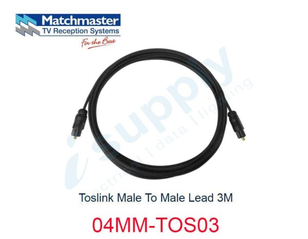 MATCHMASTER Toslink Male To Male Lead 3M 04MM-TOS03