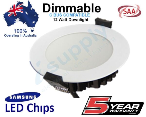 NLS 12WATT SAMSUNG LED DOWN LIGHT KIT DIMMABLE COOL 6000K
