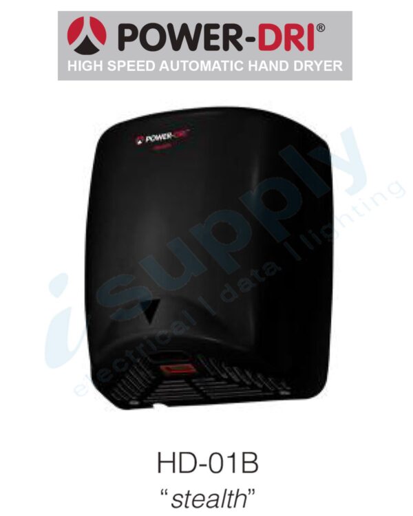 POWER DRI High Speed Automatic Hand Dryer Black HD-01B