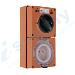 PULSET IP Single Phase 3 Flat Pin Combo 10A (IP/CO1PH10/RO) RESISTIVE ORANGE