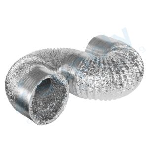 5'' / 125mm Flexible Ducting 6M Dual Aluminum Ventilation Foil Silver Fan Duct