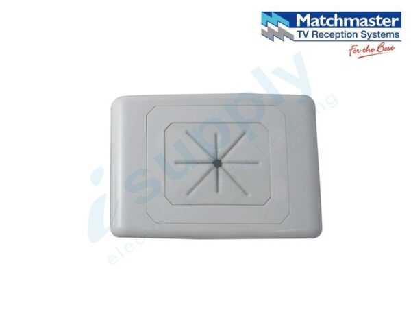 MATCHMASTER Bull Nose Bullnose Protruding Cable Inwall Management Wall Plate Wallplate WHT - Image 3