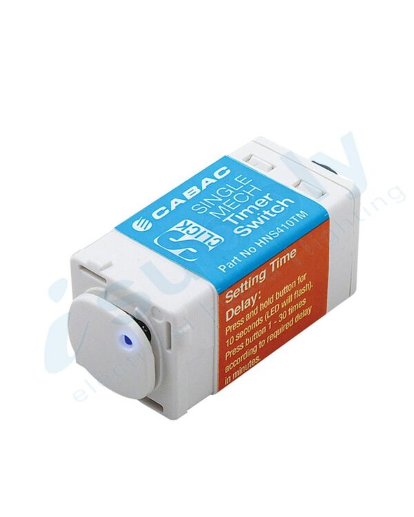 CLIPSAL Compatible Cabac S-Click Single Mech Minute Timer Switch 2 Wire 240V 1.7A HNS410TM