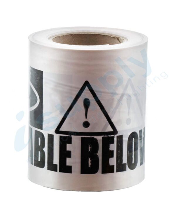 Communication Underground Warning Tape - WHITE 100 meters