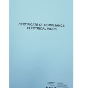 ELECTRICIANS CERTIFICATE OF COMPLIANCE ELECTRICAL WORK BOOK NECA