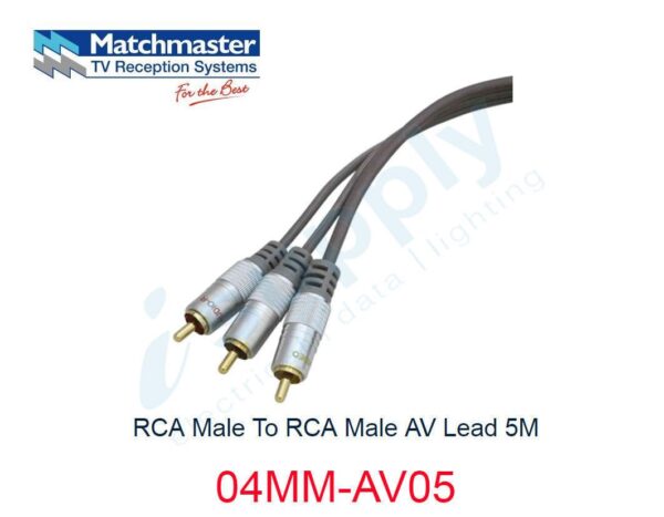 MATCHMASTER RCA Male To RCA Male AV Lead 5M 04MM-AV05