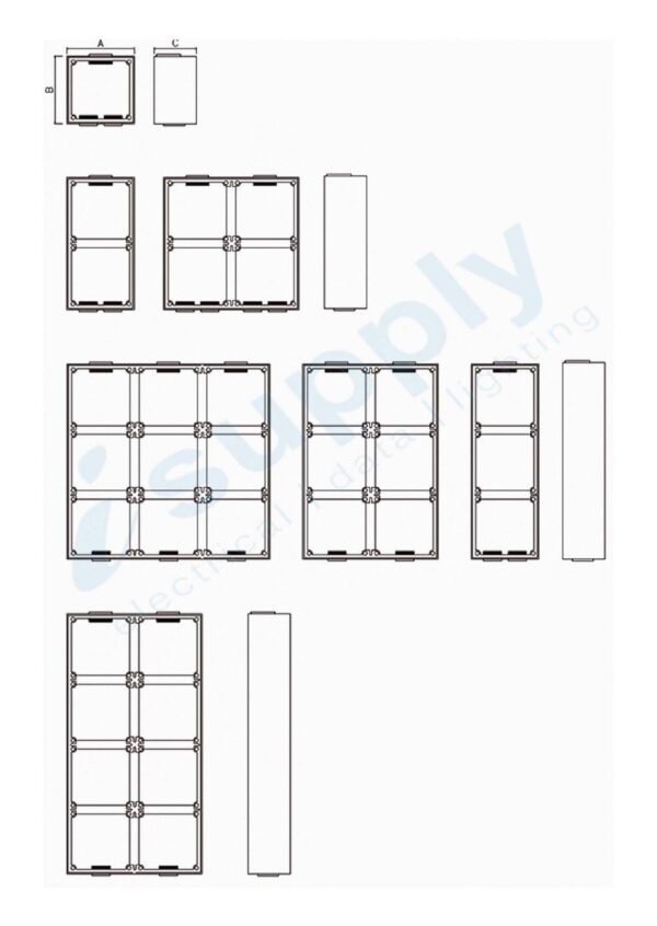PULSETS 6 Way/Gang Deep Mounting Enclosure - RO (IP/G6E/RO) - Image 2