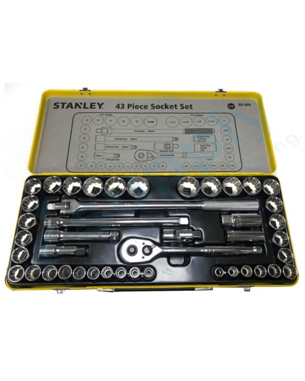 STANLEY 43 PIECE 1/2" COMBO SOCKET SET 89.509 89-509 - Image 4