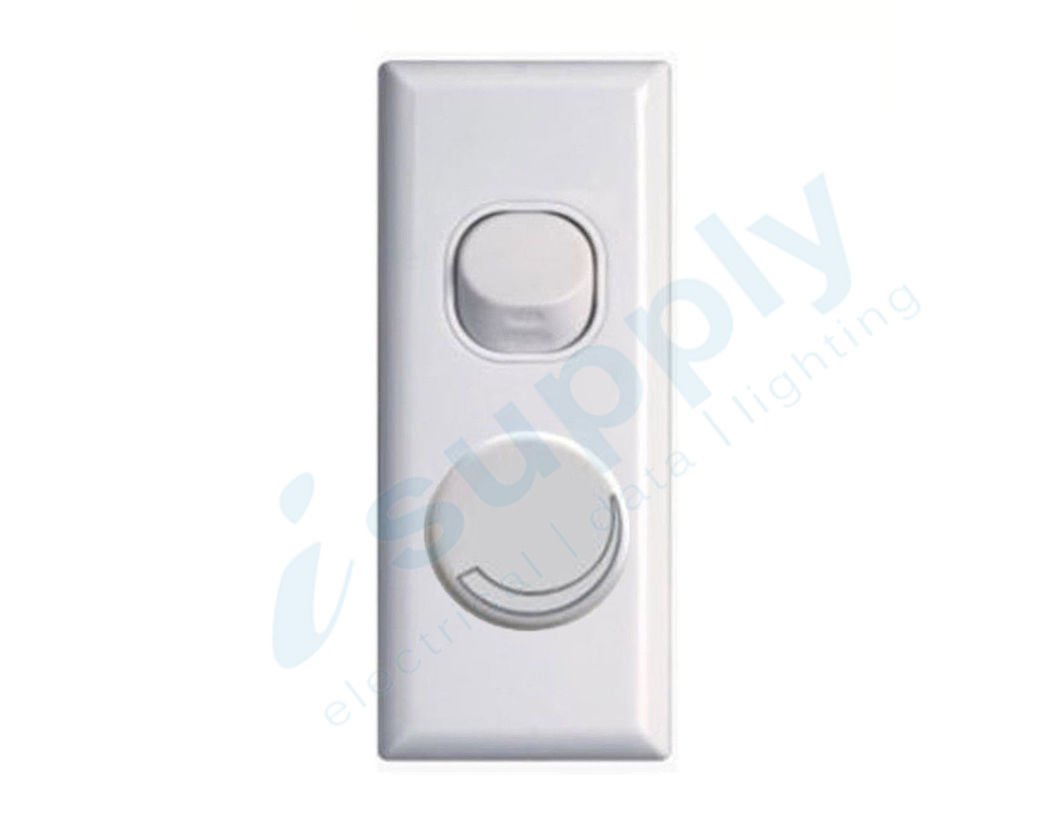 Universal Dimmer Light Switch White Architrave 450W Suits LED Isupply