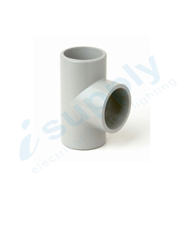 20 x 20mm Straight Tee PVC Junction Box T Elbow Conduit Electrical Cable - Image 2