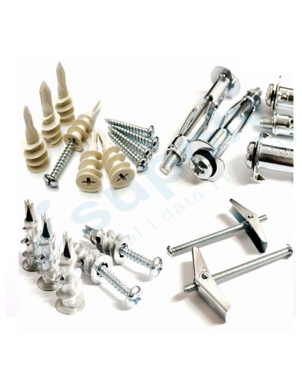 100 x Plaster Wall Anchor Speed Plugs Zinc Diecast V Type Wall-Mates - Image 4