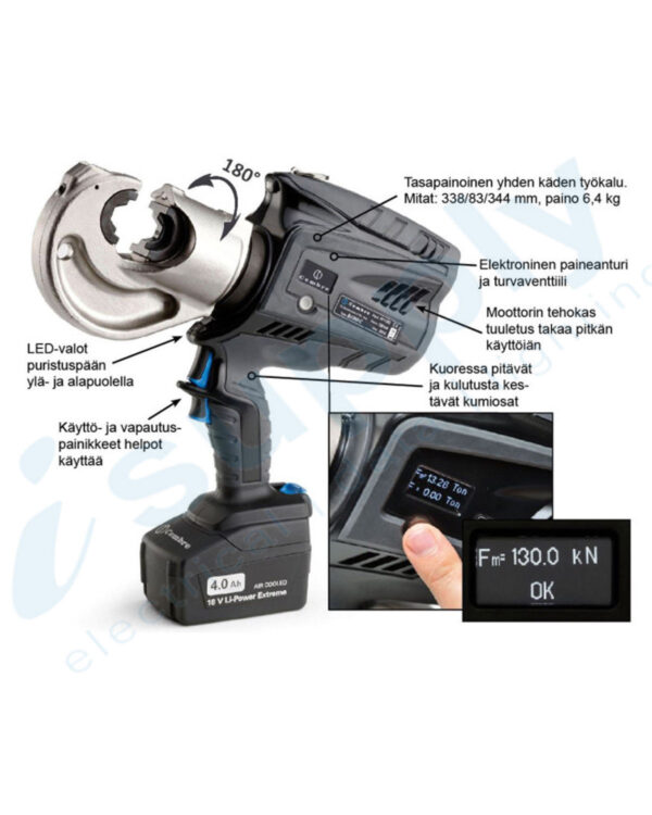 CABAC CEMBRE 13T Battery Hydraulic Crimper Li-Ion B1350-CT - Image 3