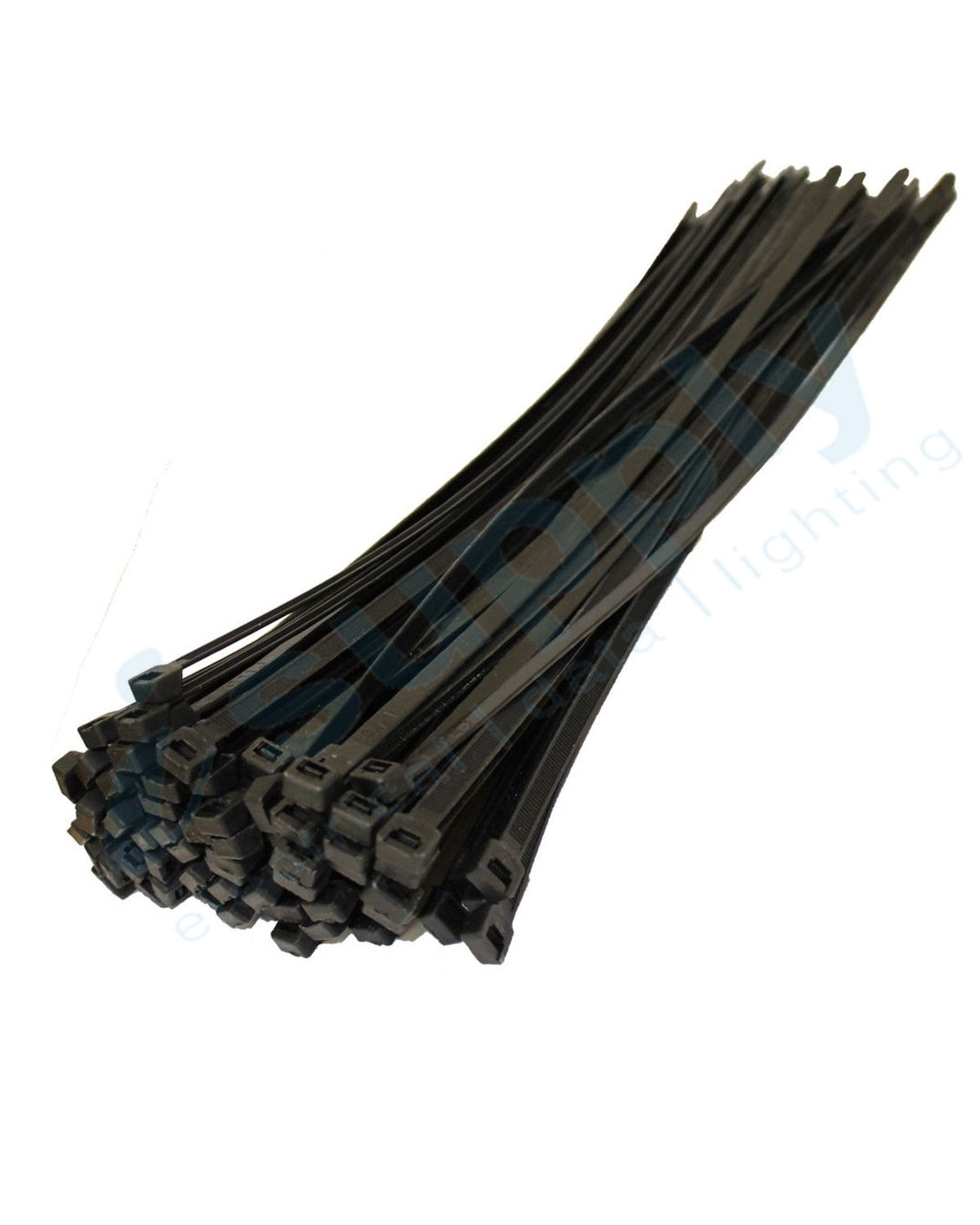 200 Black cable zip ties 300mm x 4.8mm 2 x packets of 100 