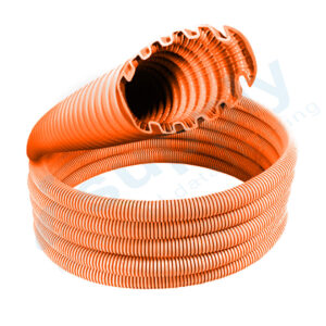 Corrugated Conduit 20mm x 20mtr Roll Orange Heavy Duty