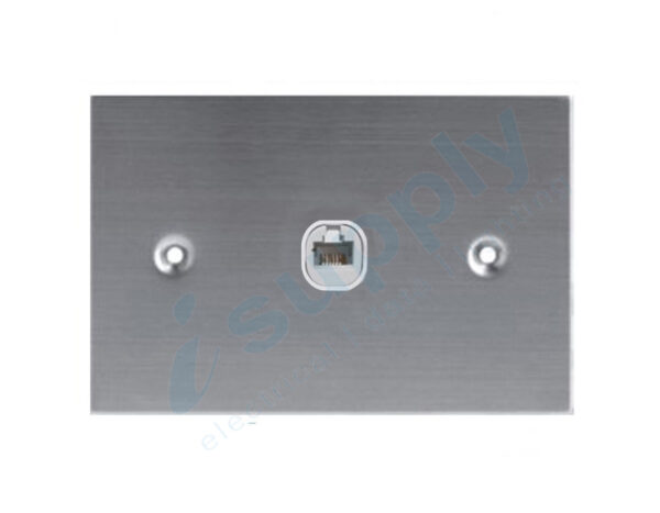 DEXTON DATA INTERNET RJ45 FLAT STAINLESS STEEL SINGLE 1 Gang DXSSW1-RJ45