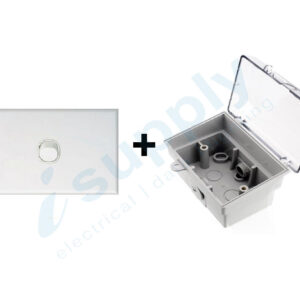 DEXTON One Light Switch 1 Gang + Weatherproof Box Lock Clear Lid