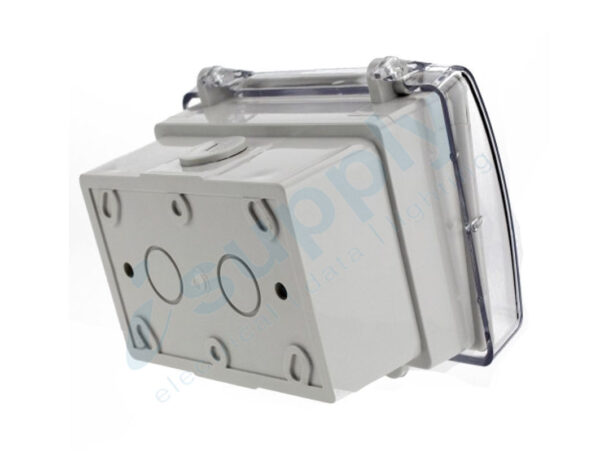 DEXTON One Light Switch 1 Gang + Weatherproof Box Lock Clear Lid - Image 6