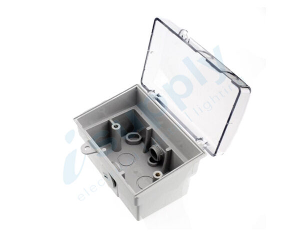 DEXTON Single Power Point + Weatherproof Box Lock Clear Lid - Image 4