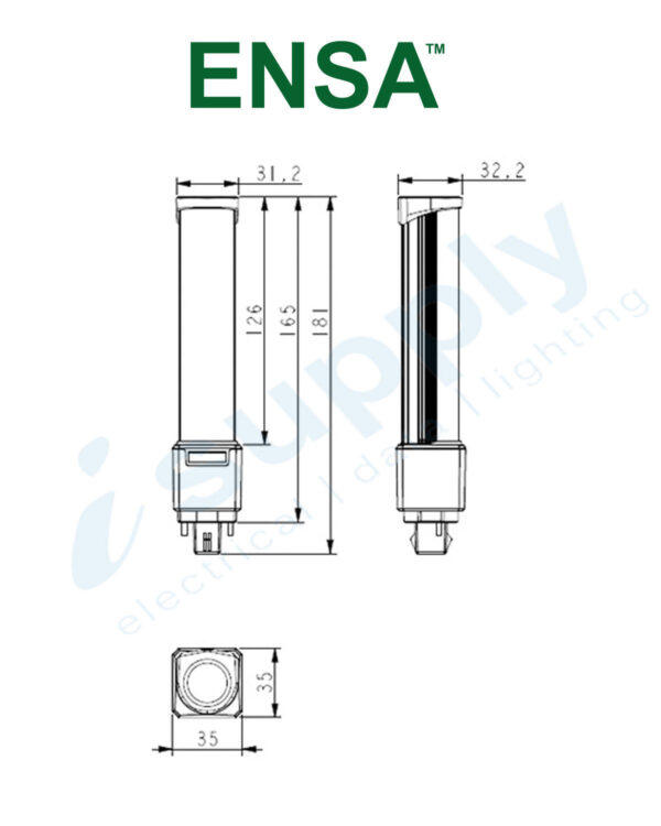ENSA 10W LED PL G24D 2-Pin Light Bulb (5500K) LEDG24D10W5K - Image 3