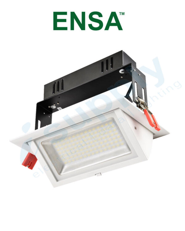 ENSA 38W Premium Rectangular Adjustable LED Downlight (3000K) LEDDL38W3KS