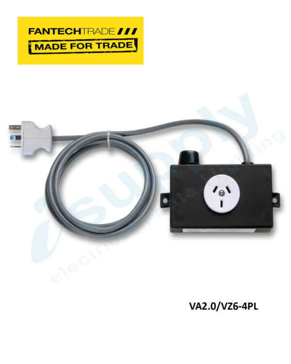FANTECHTRADE Speed controller & Run-on timer c/w plug & lead FANVA2.0/VZ6-4PL