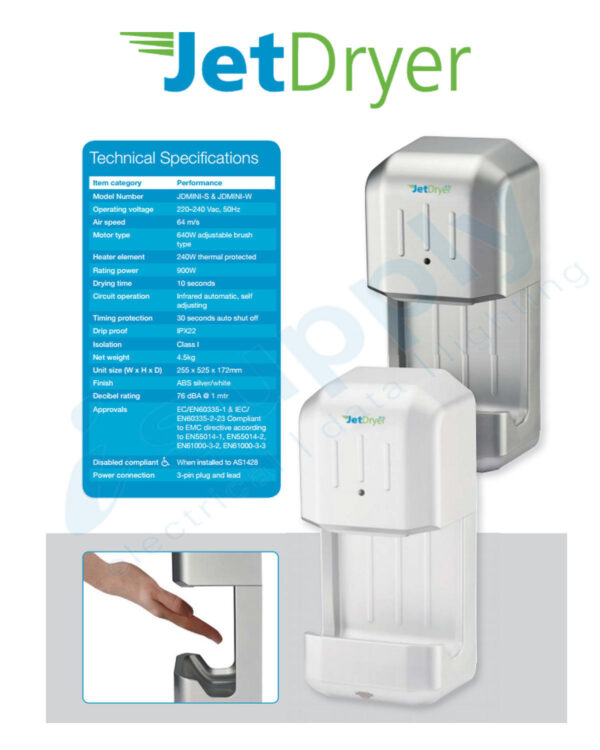 JETDRYER JETDRYER MINI – WHITE JDMINI-W - Image 3