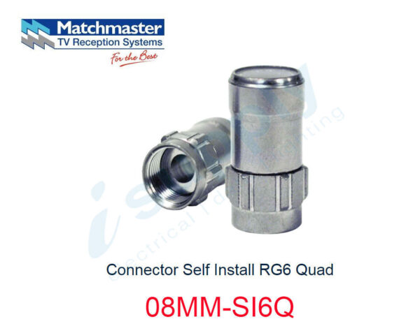 MATCHMASTER 100 x Connector Self Install RG6 Quad 08MM-SI6Q