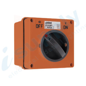 PULSET Three Phase Square Surface Switch 63 Amp Resistive Orange IP/S3P63/RO