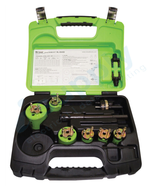 RELOAD HOLESAW SET 14PC QUICK CHANGE ELCTRCN/6SAWS/6BOSSES/HD ARBOR RLE6HD